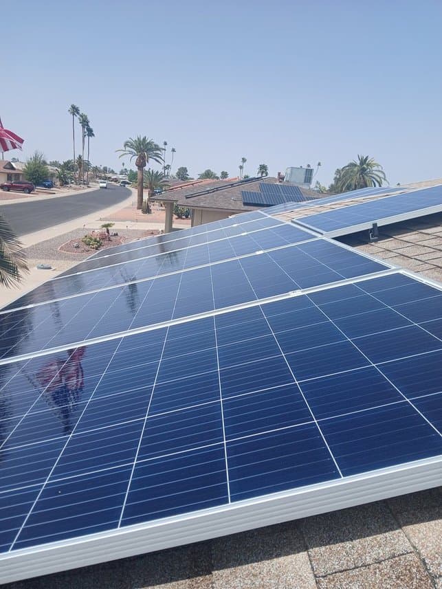 Clean solar panels on a Phoenix-area roof